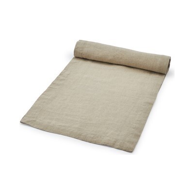 Runner; Natural linen - 30cmW x 3mL