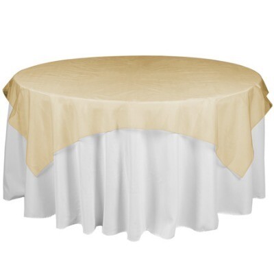 Overlay; Champagne satin 1.5m x 1.5m