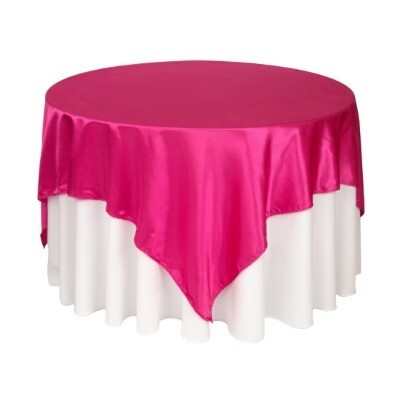 Overlay; Pink satin - 1.5m x 1.5m
