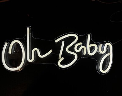 Neon sign; 'OH BABY'