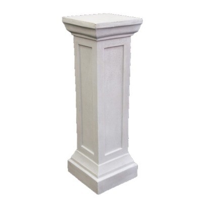 Pedestal; large - white textured; 1m