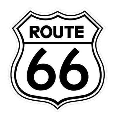 Route 66 sign; coreflute large