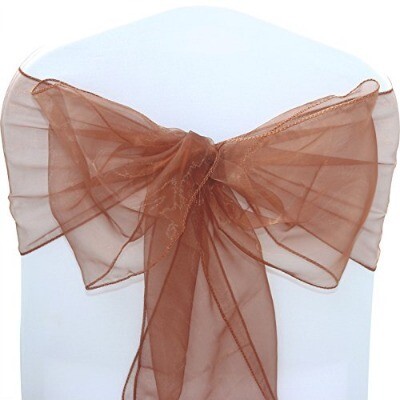 Sash Organza; Chocolate Brown (30cm x 300cm)