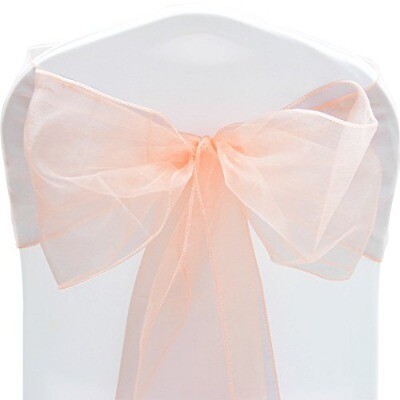 Sash Organza; Peach (17cm x 300cm)