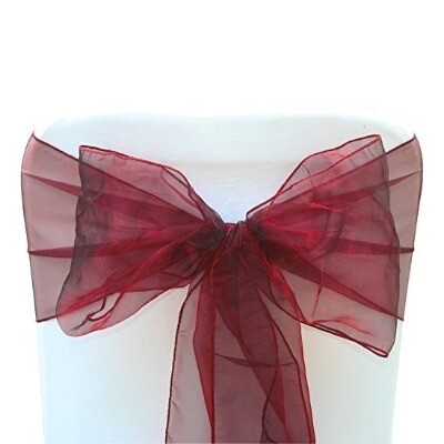 Sash Organza; Burgundy (30cm x 300cm)