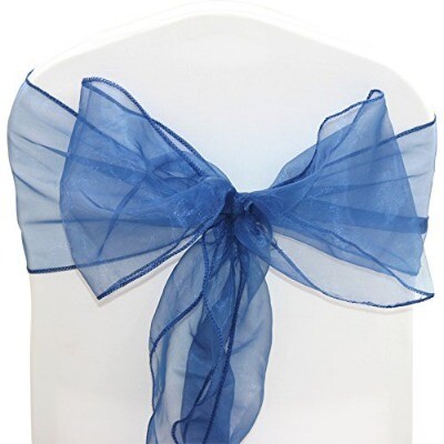 Sash Organza; Navy (30cm x 300cm)