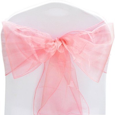 Sash Organza; Coral (30cm x 300cm)