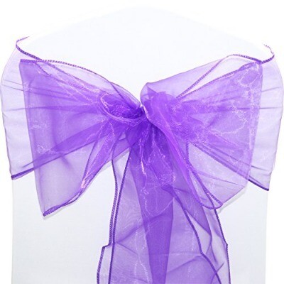 Sash Organza; Purple (30cm x 300cm)