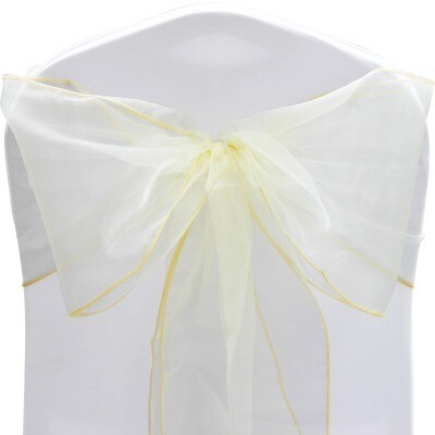 Sash Organza; Ivory (30cm x 300cm)