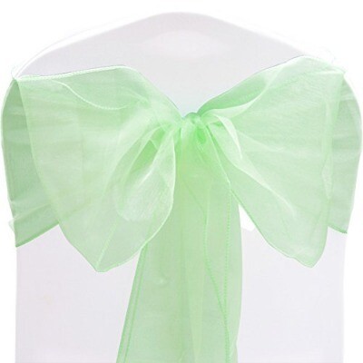 Sash Organza; Mint Green (17cm x 300cm)