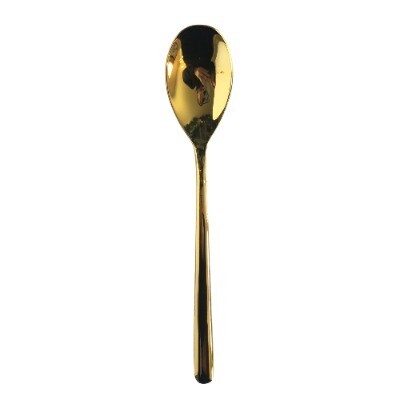 Spoon; dessert - gold