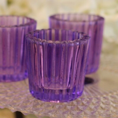 Tealight holder; purple