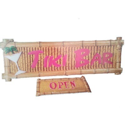 Tiki bar sign (incl open sign)