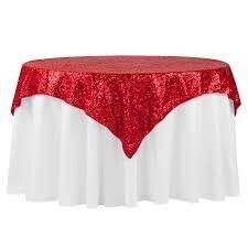 Red sequin overlay