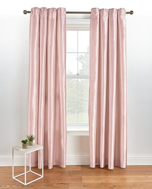 Satin curtain; dusty rose; 3.4mL x 1.2W