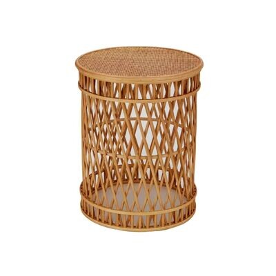 Side table; rattan