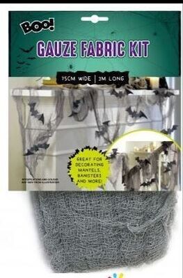 Gauze fabric with spiders