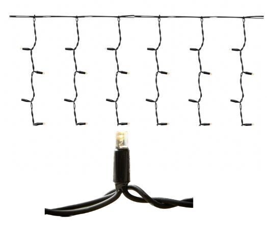 Fairylights; icicle 3m Black Connectable