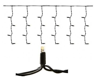 Fairylights; icicle 3m Black Connectable