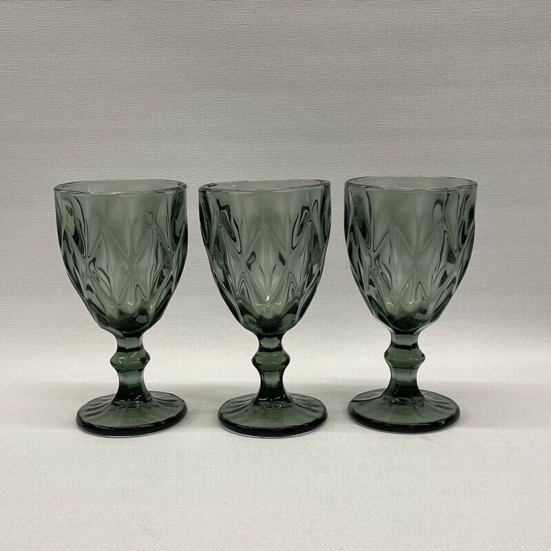 Grey Stemmed Glass