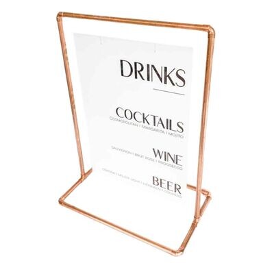 Sign stand; medium copper (70cmL x 55cmW)
