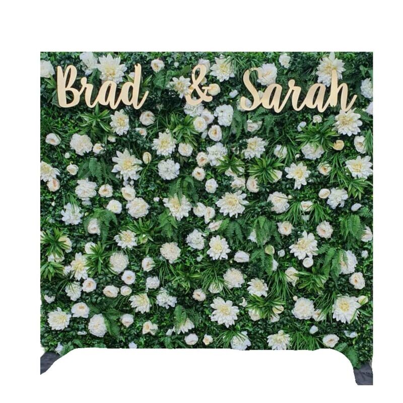 Flower wall backdrop (freestanding with feet) 2.25mH x 2.5mW