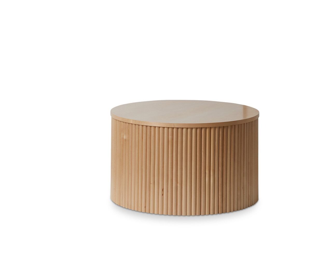 Coffee table - natural birch, round
