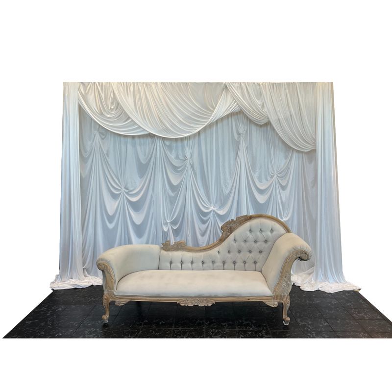 Deluxe White Draped Backdrop Package