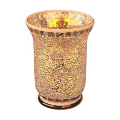Mosaic hurricane vase small