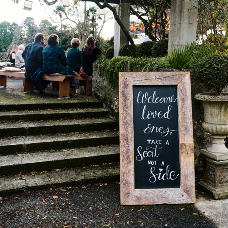 Blackboard - extra large freestanding rustic (80cmW x 1.4mL)