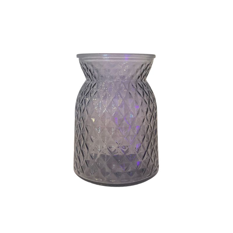 Recycled glass vase - grey