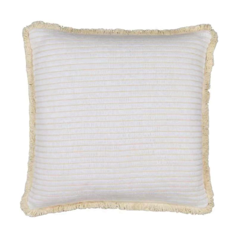 Cushion, large floor 60cm x 60cm (cream with tassel)
