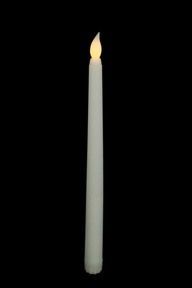 Flameless Dinner candle; straight - white