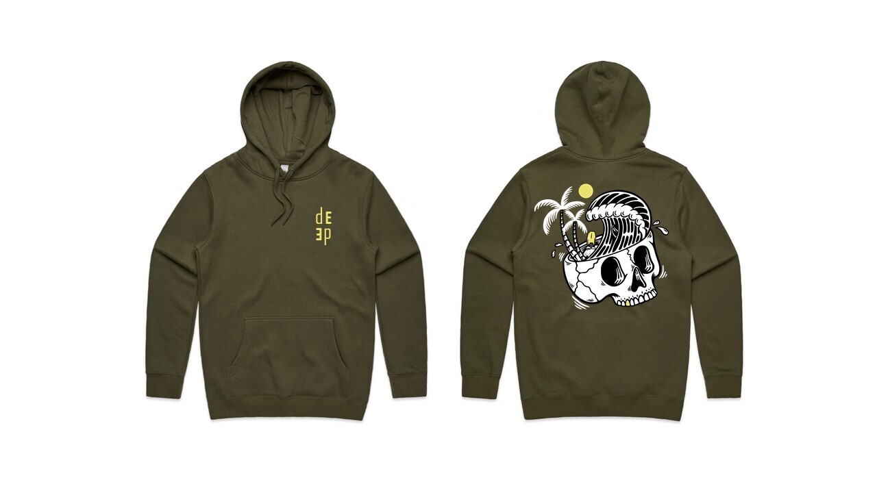 Army Green Skull Hoodie