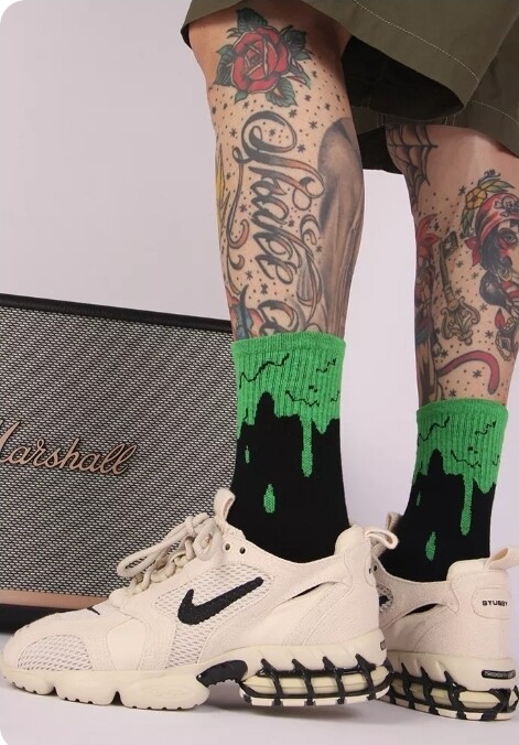Drippin&#39; Crew Socks Green