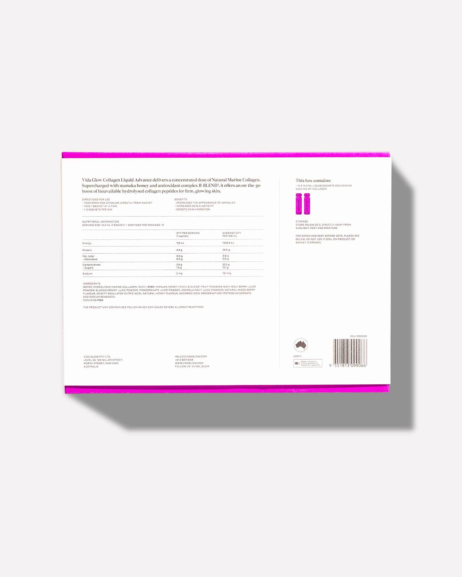 COLLAGEN LIQUID ADVANCE MIXED BERRY FLAVOUR