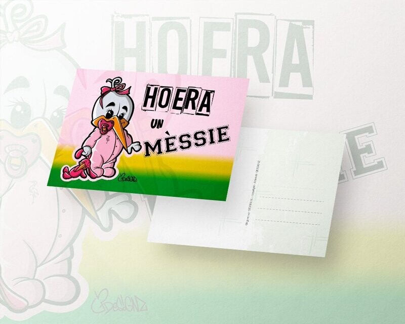 Storky Ansichtkaart Hoera Meisje