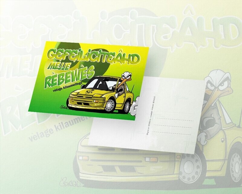 Storky Ansichtkaart Rijbewijs m'ers
