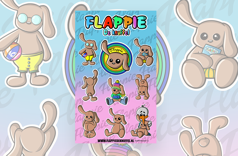 Flappie Stickervel