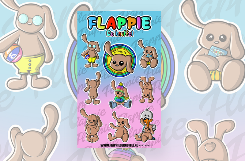 Flappie Stickervel