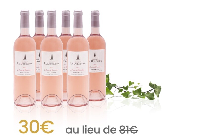 Coffret 6 Bouteilles Rosé Château la Dorgonne 2022 AOP Luberon - 75CL