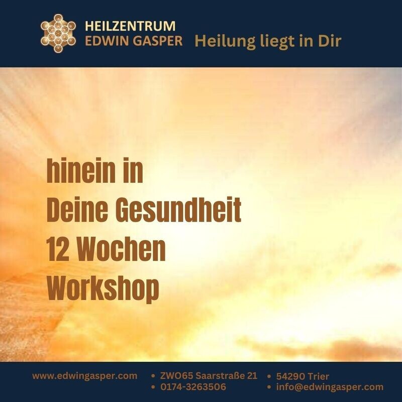 Hinein in Deine Gesundheit in 12 Wochen Hinein in Deine Gesundheit in 12 Wochen