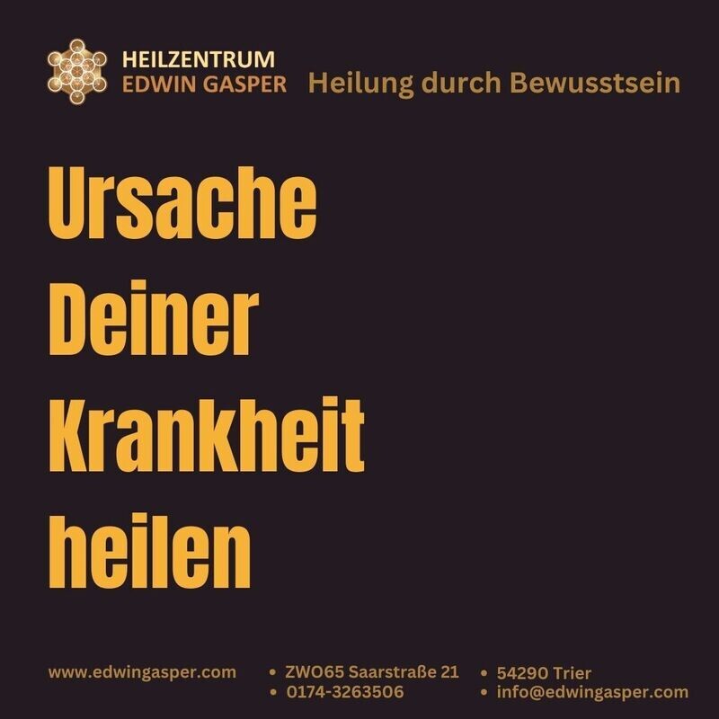 Ursache Deiner Krankheit heilen, 20 Tage, 20 Stunden, 09.00-10.00 Uhr werktags