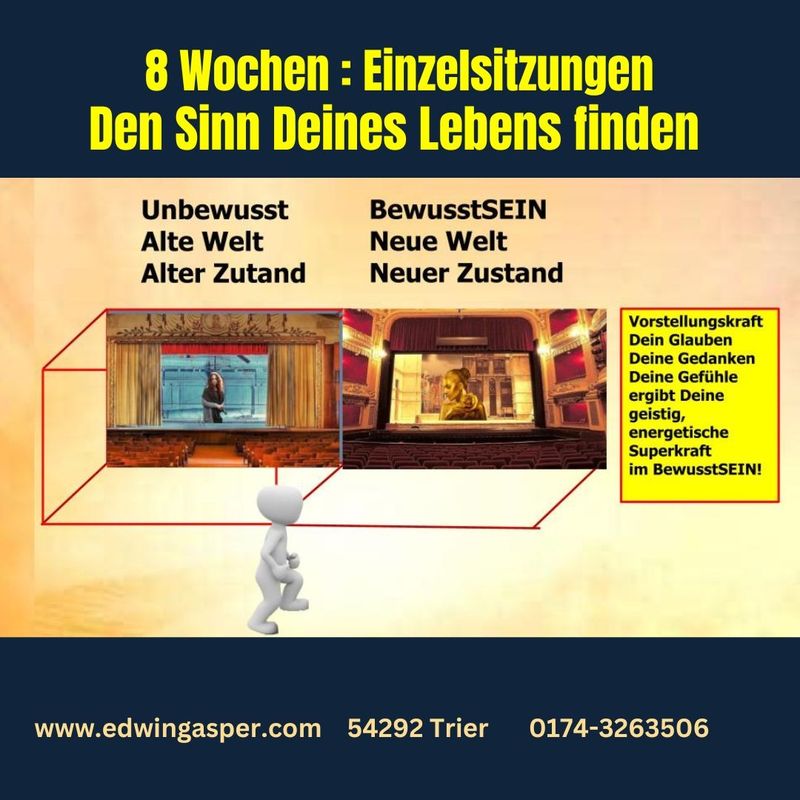 8 Wochen, Einzelsitzungen: Den Sinn Deines Lebens finden