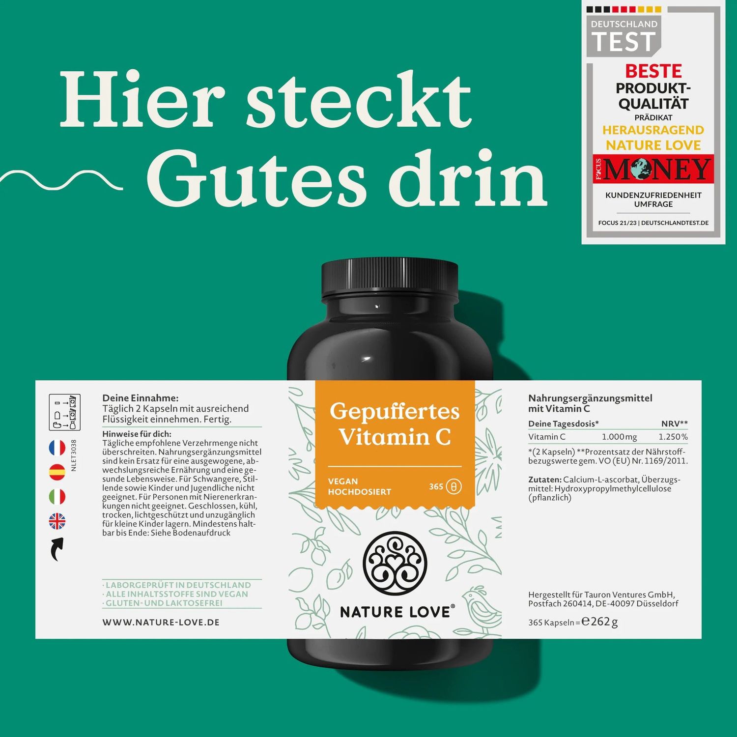 Gepuffertes Vitamin C Kapseln für deinen inneren Schutzschild