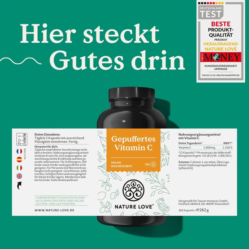 Gepuffertes Vitamin C Kapseln für deinen inneren Schutzschild