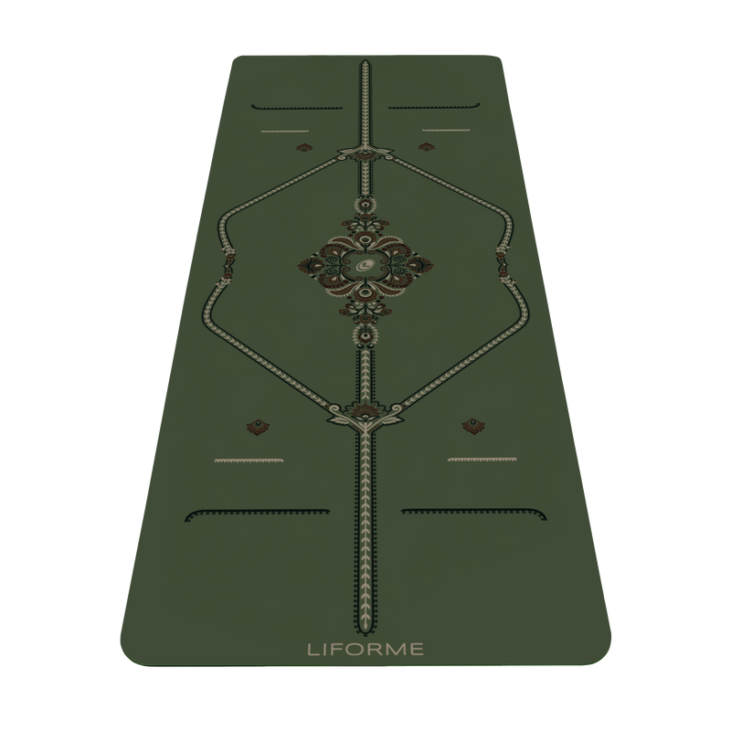 Liforme Yogamatte deep forest mindful garden Signature