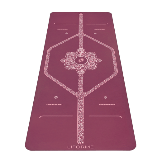Liforme Paisley Passion Yogamatte maroon