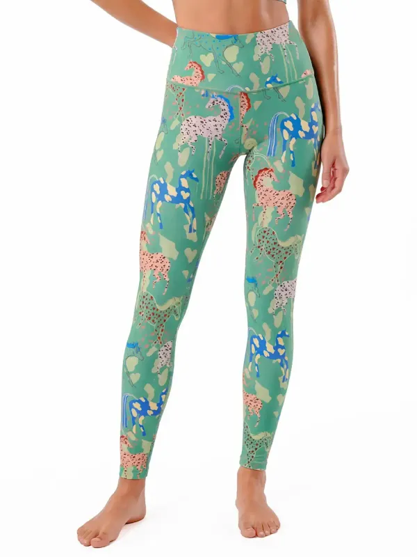 KHUTULUNS PFERDE-YOGA-LEGGINGS - BAMBUS(S)