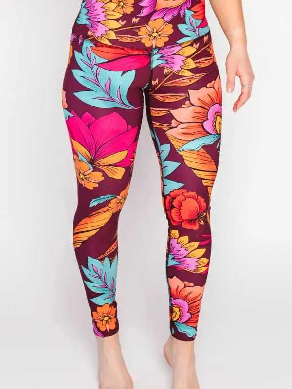 Bedruckte Yoga-Leggings mit Indie Flow(M) Yoga Democracy